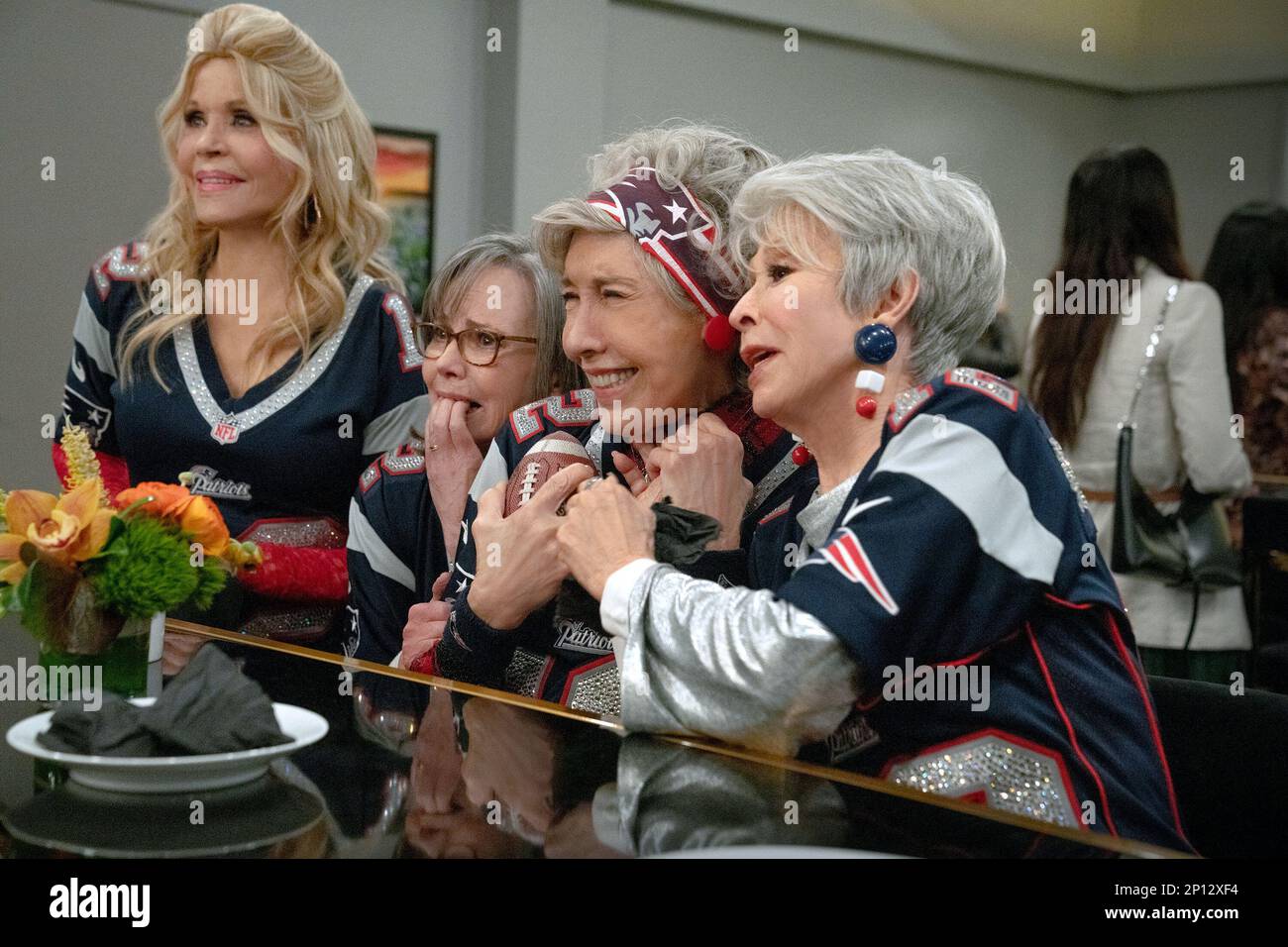 80 für Brady Jane Fonda, Sally Field, Lily Tomlin und Rita Moreno Stockfoto