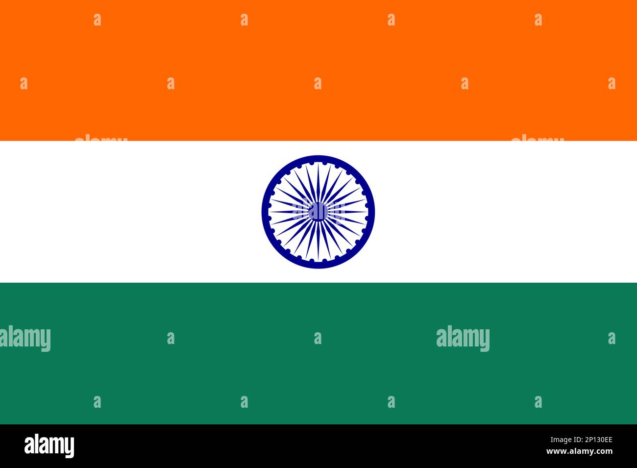 Nationalflagge der Republik Indien Stockfoto