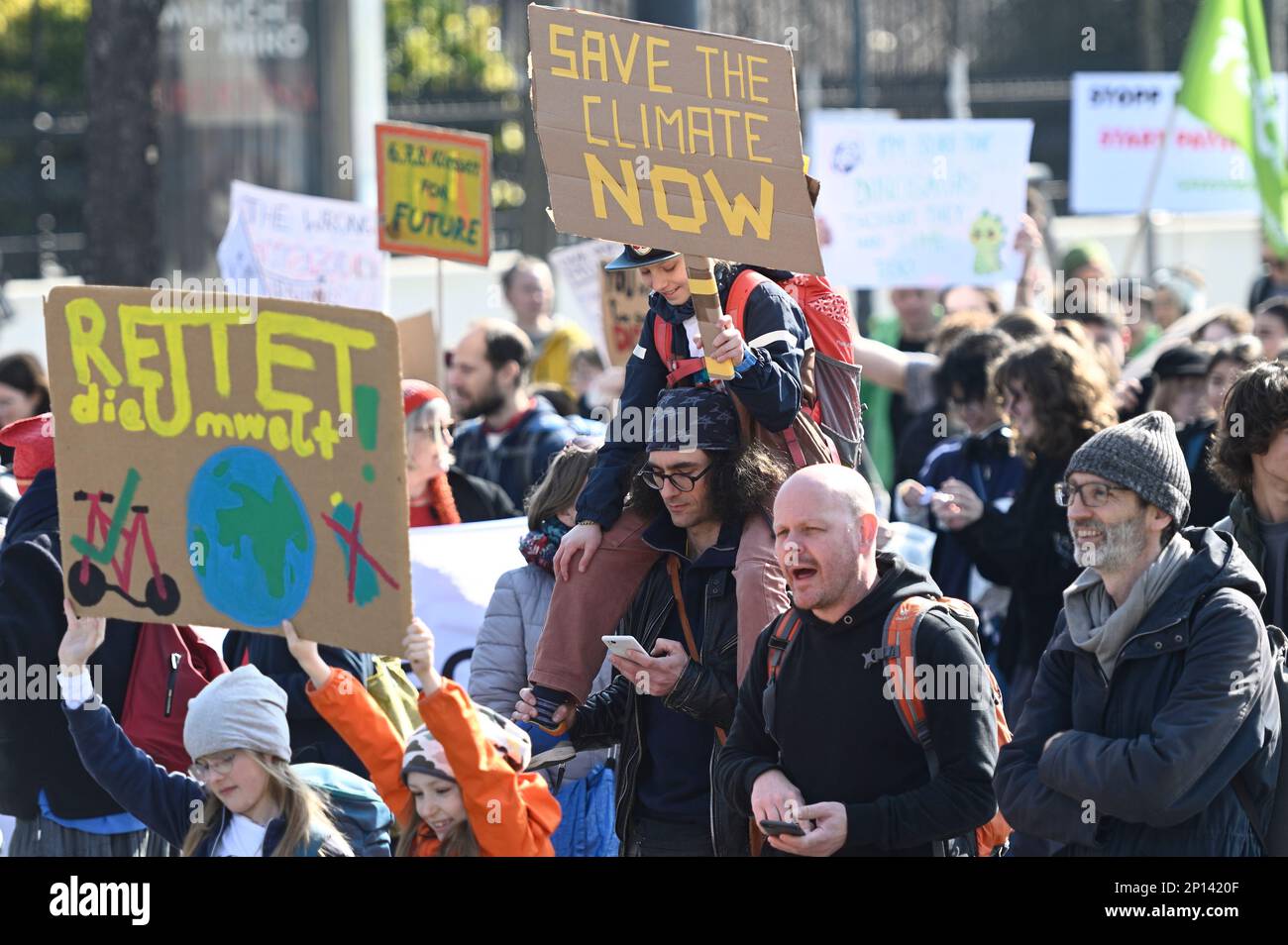 Wien, Österreich. 03. März 2023. Globaler Klimaschutz. Freitage für zukünftige Demonstration in Wien Stockfoto