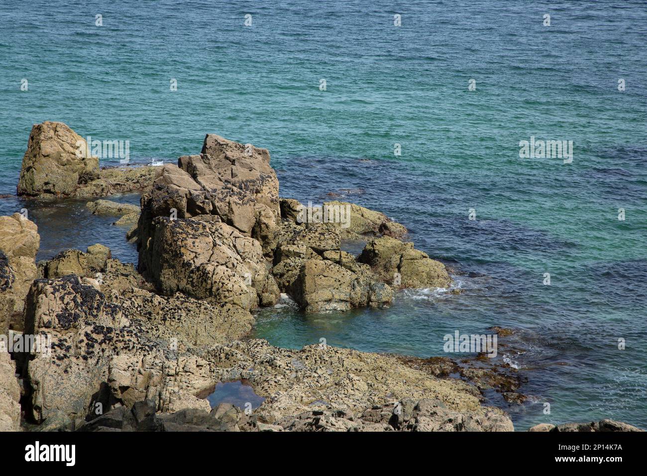 Helle Meereslandschaft Stockfoto