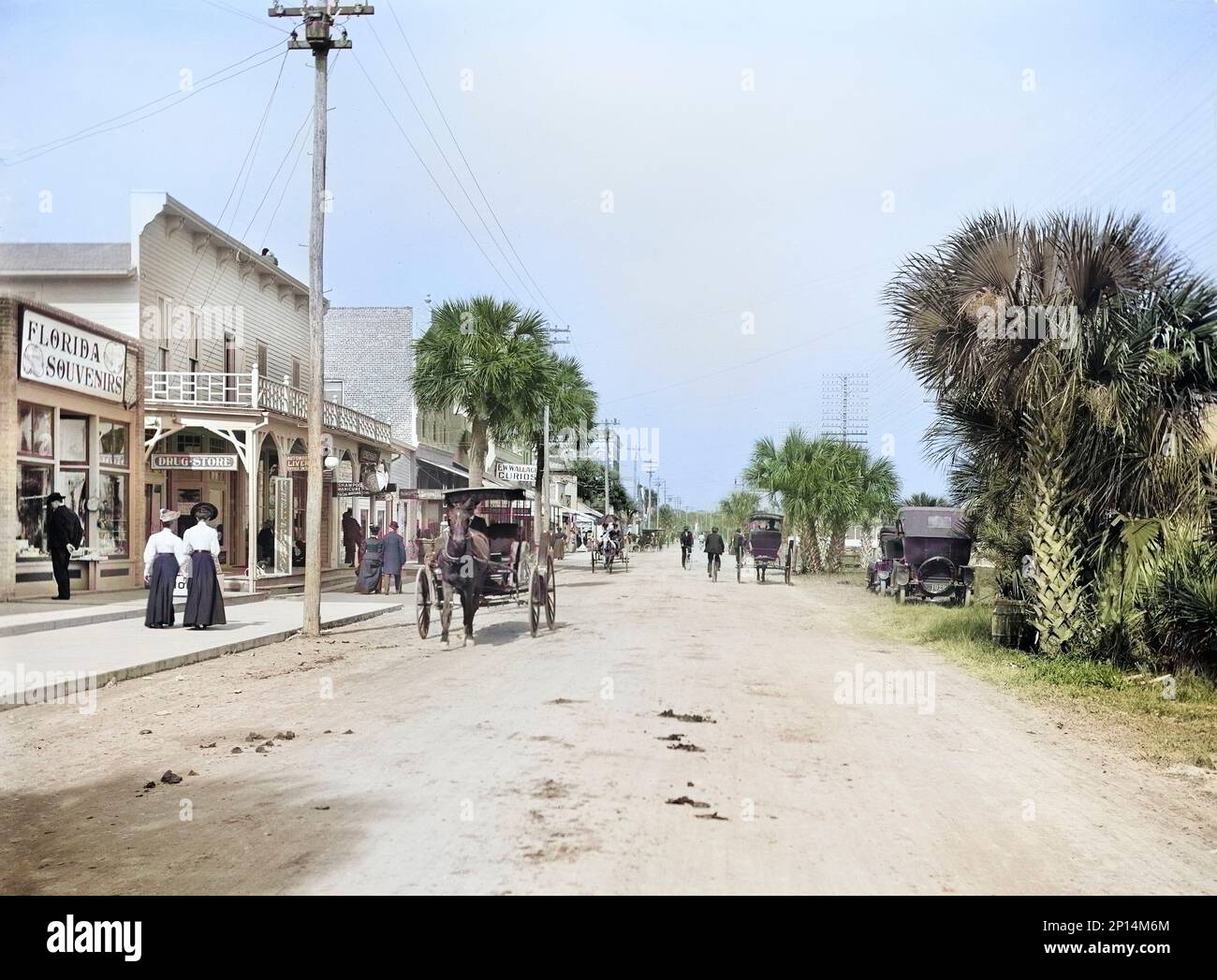 Beach Street, Daytona, Florida, USA, Detroit Publishing Company, Anfang des 19. Jahrhunderts Stockfoto