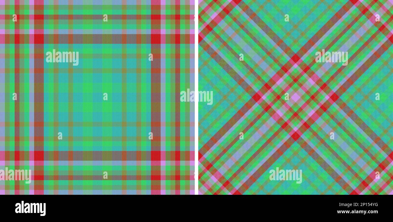 Nahtloser tartan-Vektor. Kariertes Muster. Textil im Set mit Hintergrundstruktur. Stock Vektor