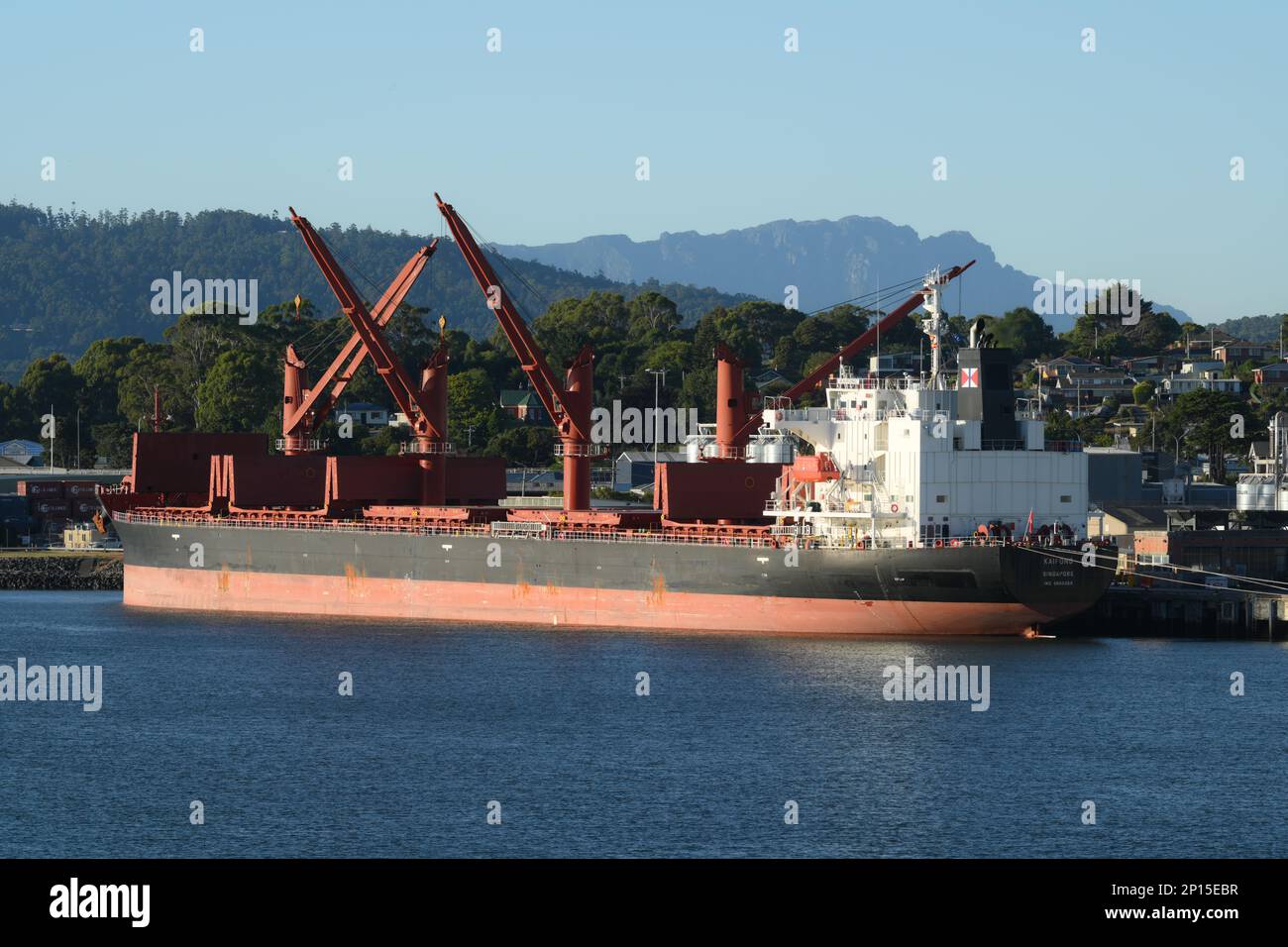 Schiff an den Devonport Docks Tasmanien, Australien Stockfoto