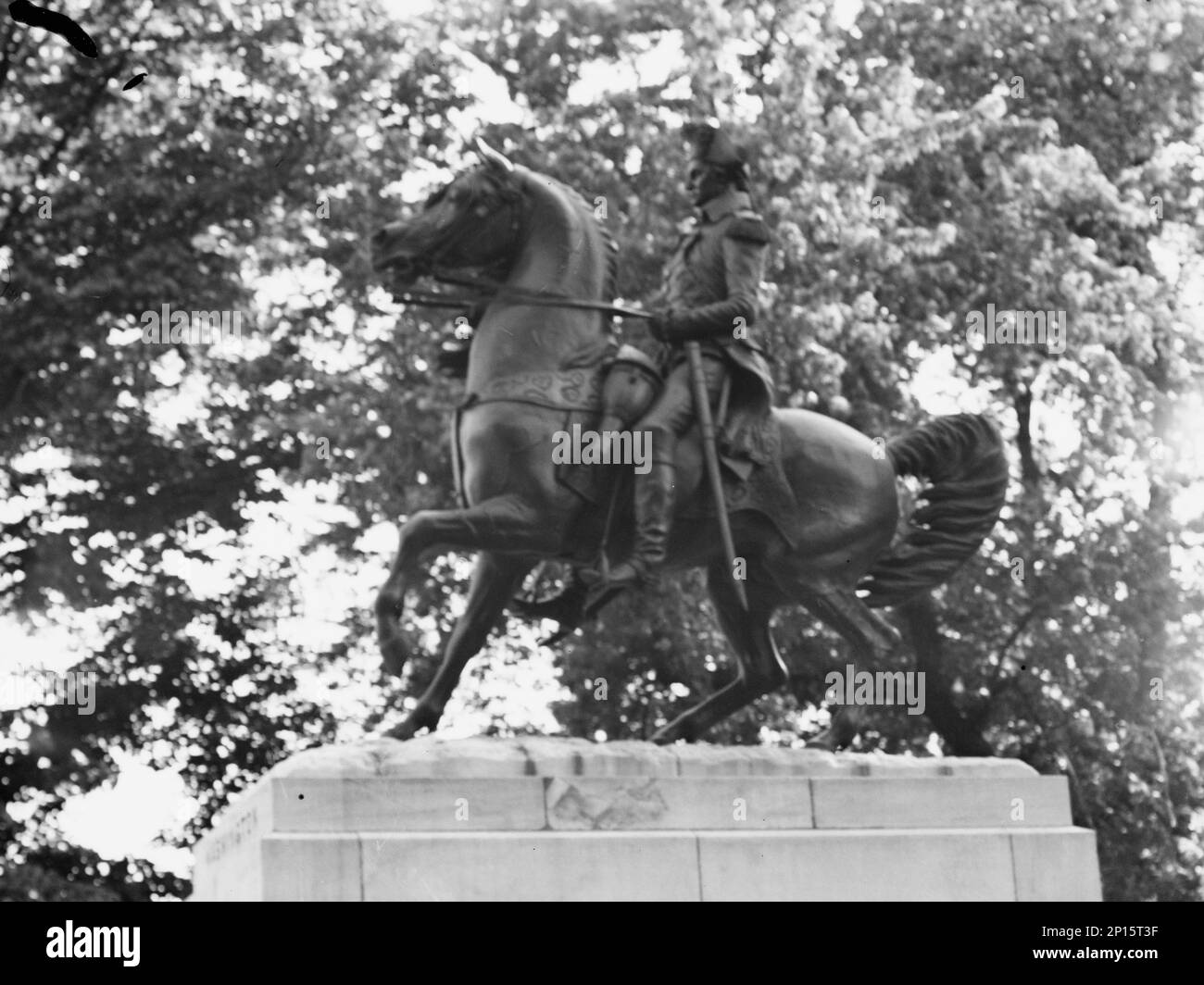 Reiterstatuen in Washington, D.C., zwischen 1911 und 1942. Skulptur von Lieutenant General George Washington von Clark Mills. Stockfoto