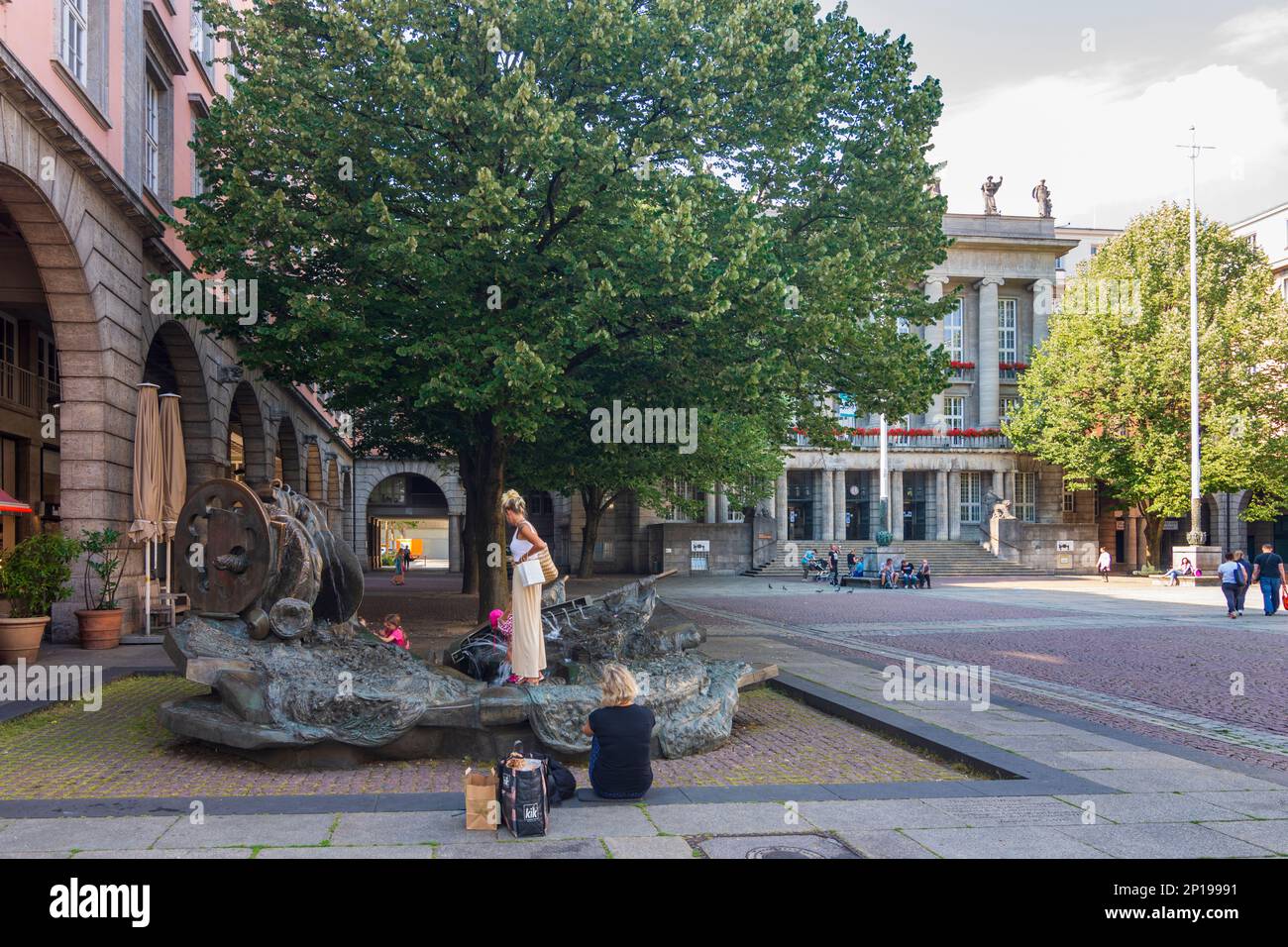 Wuppertal: Barmen-Rathaus im Bergischen Land, Nordrhein-Westfalen, Nordrhein-Westfalen, Deutschland Stockfoto