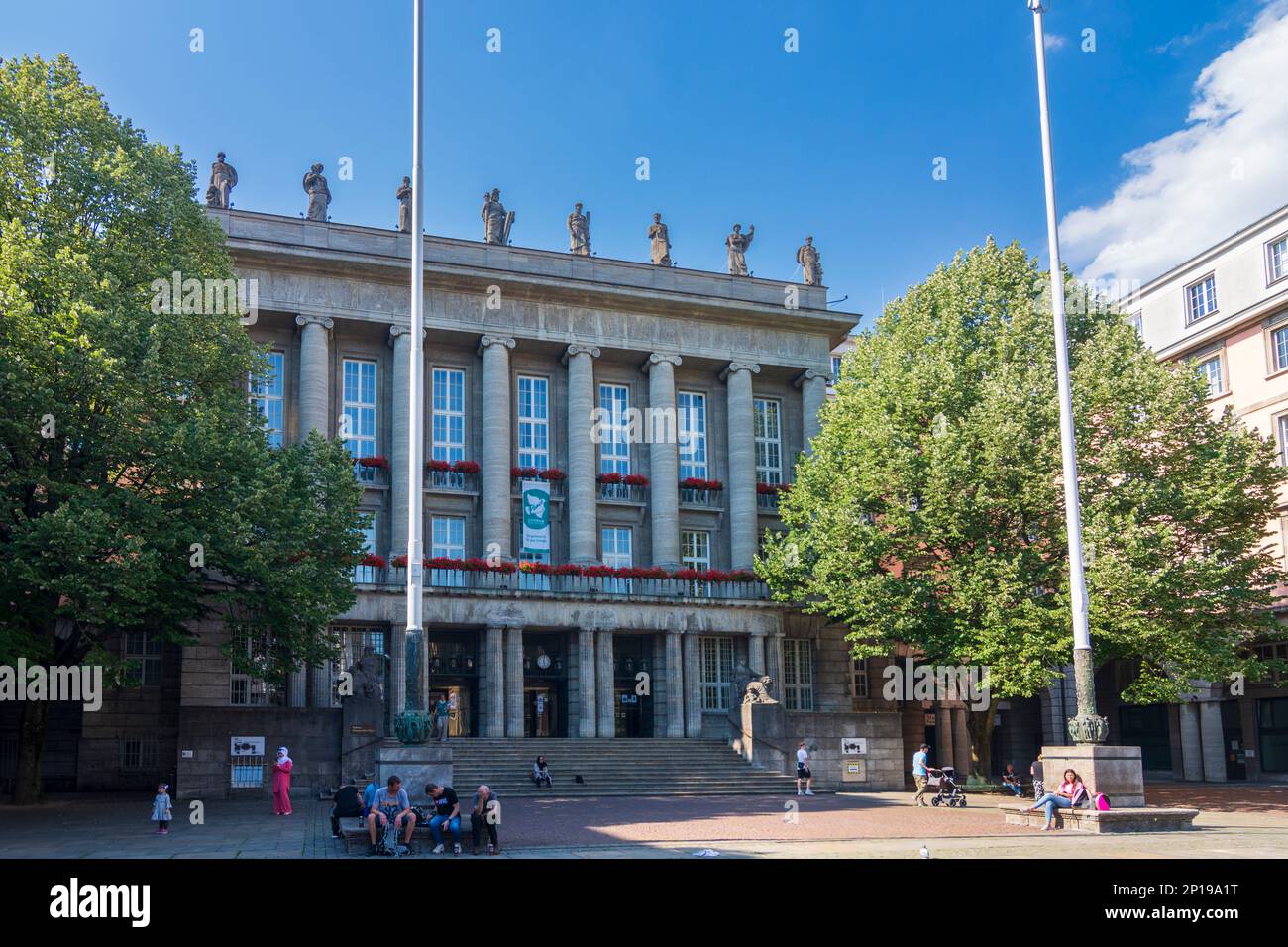 Wuppertal: Barmen-Rathaus im Bergischen Land, Nordrhein-Westfalen, Nordrhein-Westfalen, Deutschland Stockfoto