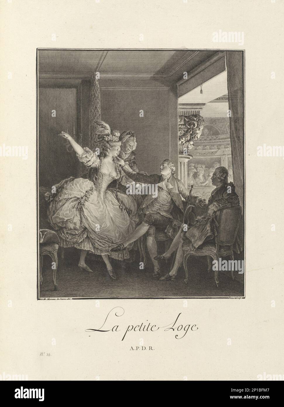 Estampes pour Servir a l'Histoire des Moeurs et du Costume ... (Band III), veröffentlicht 1783.Prints für The History of Manners and Costume - The Little Lodge Stockfoto