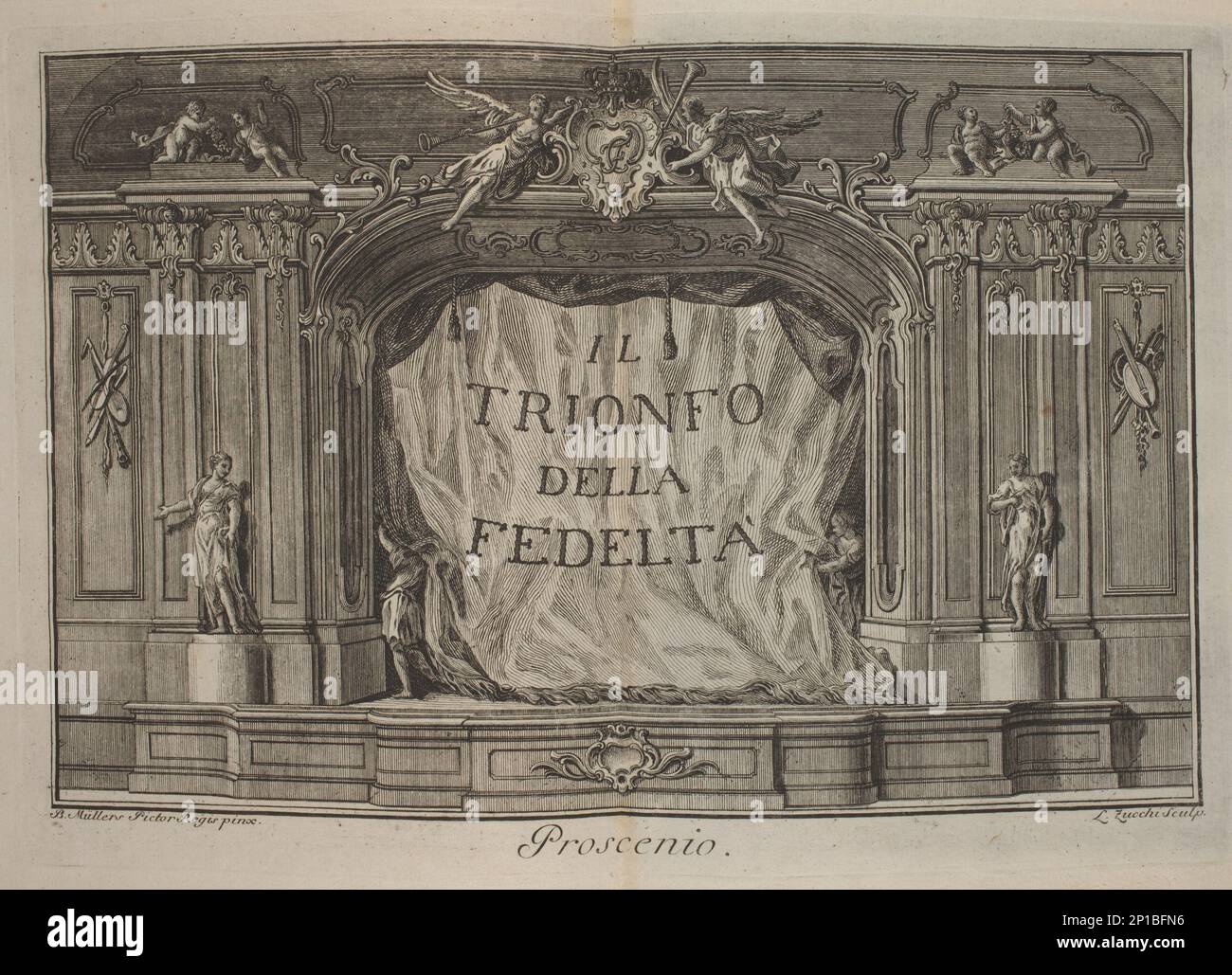 Il Trionfo della Fedelt&#xe1;. Dramma Pastorale per Musica Di E.T.P.A., 1754. The Triumph of Fidelity Pastoral Drama for Music. Stockfoto