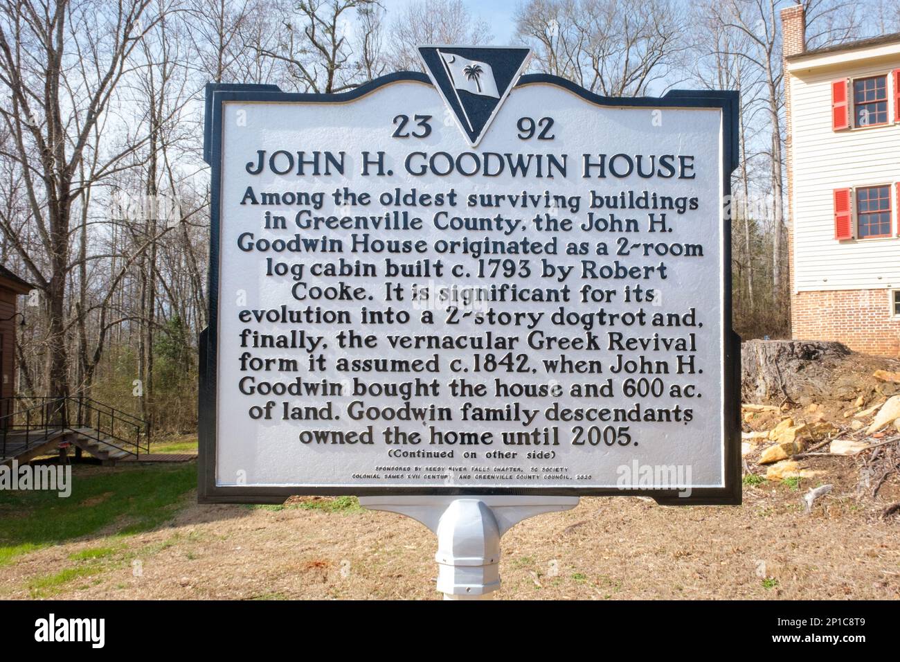 Historisches John H. Goodwin House, Greenville County, South Carolina Stockfoto