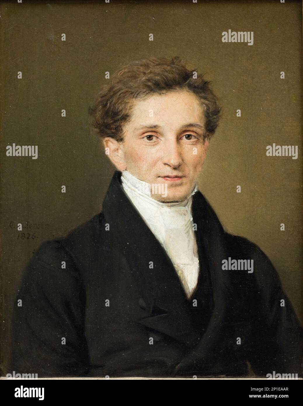 Porträt von Johannes Sobotker Hohlenberg; verantwortlich für die Handelsstation in Serampore bei Kalkutta, 1826. Stockfoto