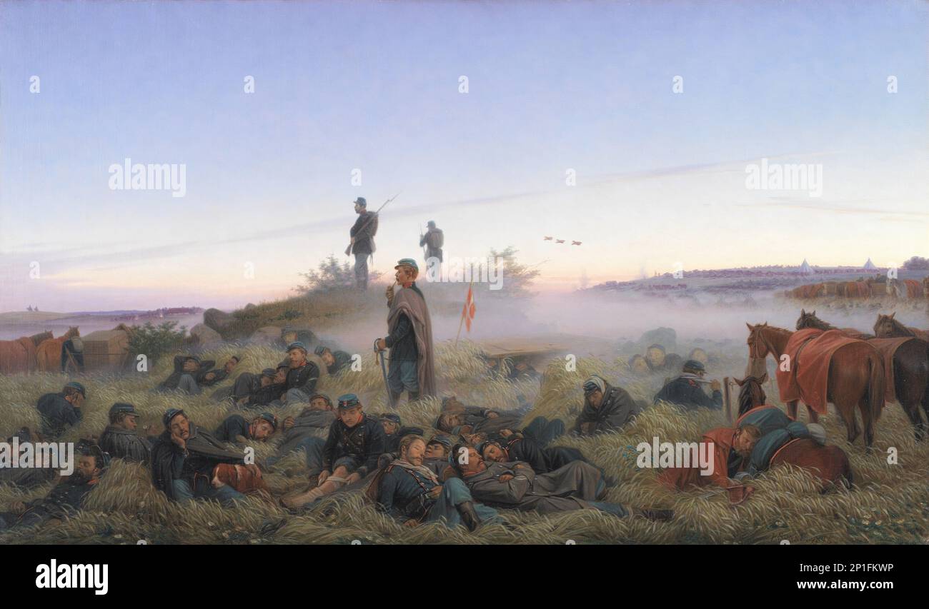 Am Morgen nach der Schlacht von Isted am 25. Juli 1850, 1876. Stockfoto