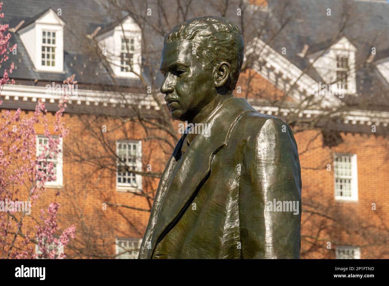 Thurgood Marshall Memorial am Lawyers Mall State House Square in Annapolis Maryland Stockfoto