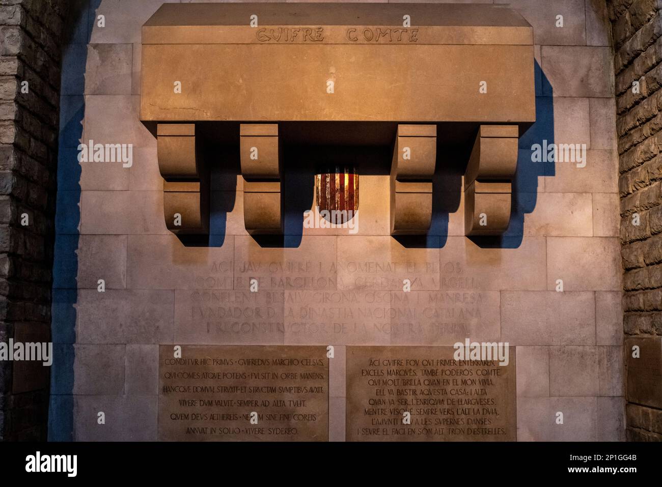 Kloster Santa Maria de Ripoll, romanische Kunst, Ripoll, Katalonien, Spanien, Europa. Stockfoto