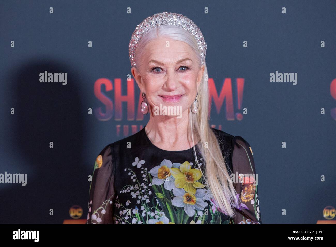 Rom, Italien. 3. März 2023. Schauspielerin Helen Mirren besucht die Premiere von Shazam! Fury of the Gods' im Space Cinema Moderno am 03. März 2023 in Rom, Italien (Kreditbild: © Matteo Nardone/Pacific Press via ZUMA Press Wire), NUR REDAKTIONELLE VERWENDUNG! Nicht für den kommerziellen GEBRAUCH! Stockfoto