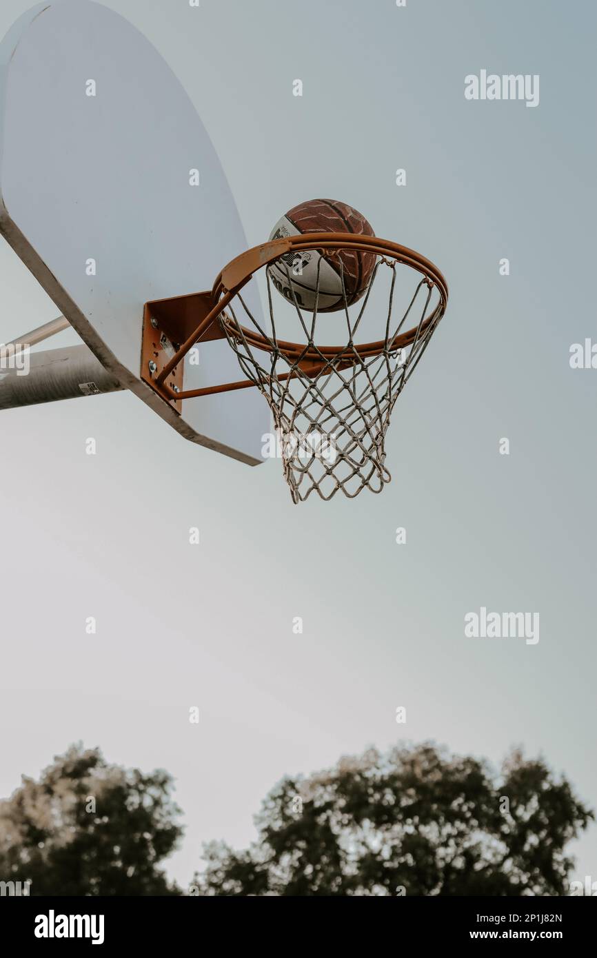 Basketball-Momente Stockfoto