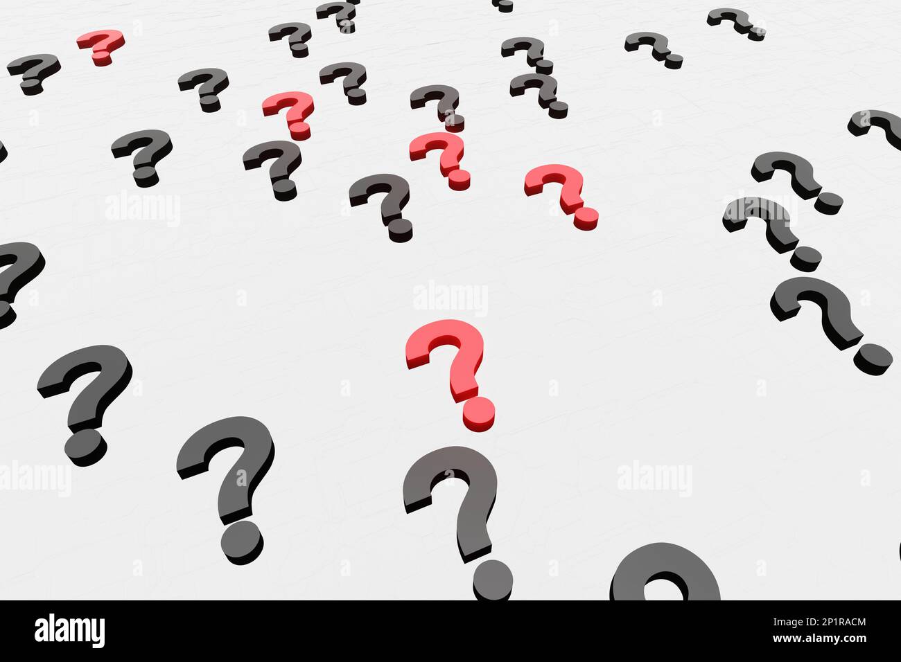 Fragezeichen Symbol weißer Hintergrund 3D Rendern. Fragen zum digitalen ...