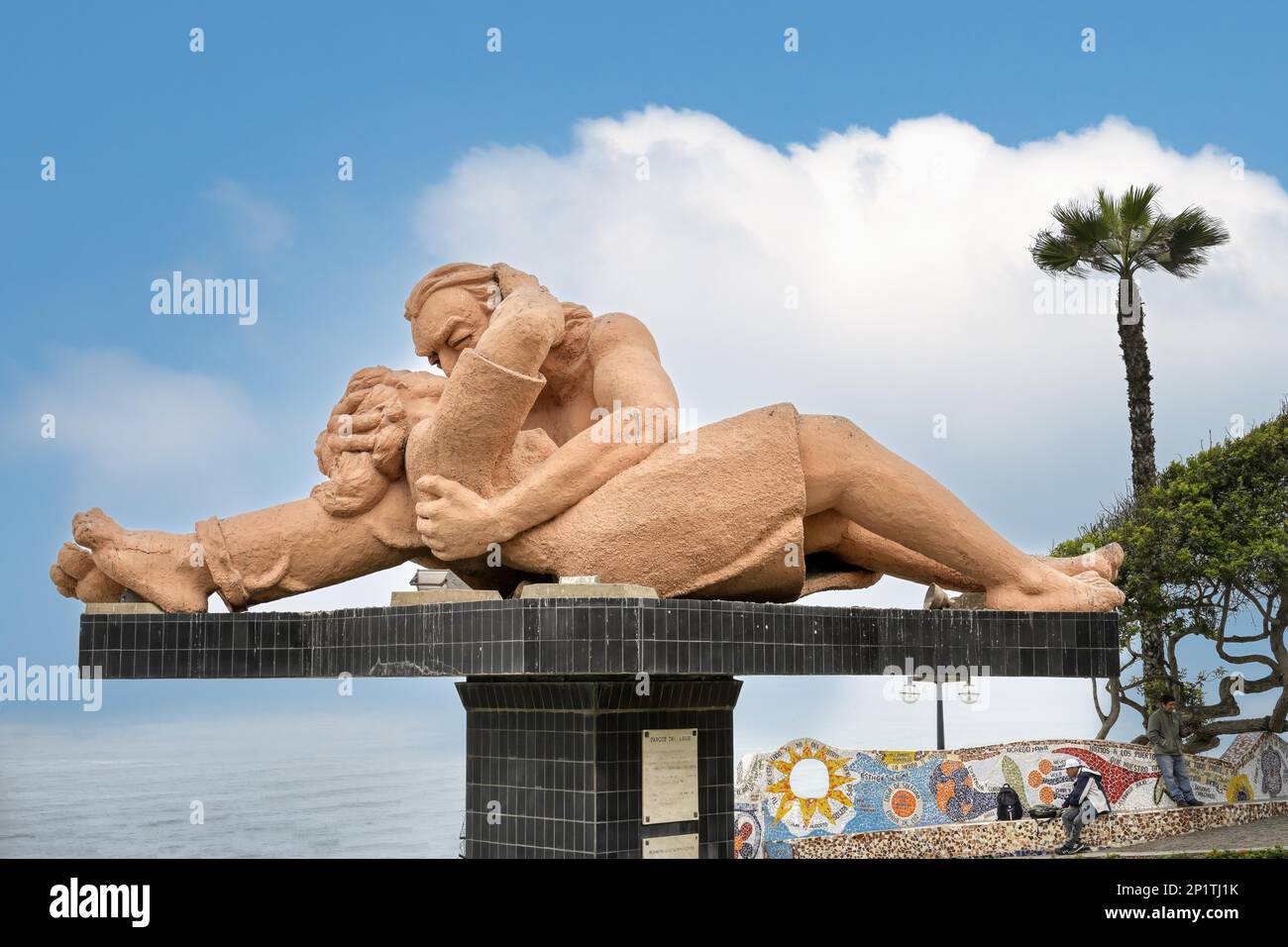 Der Love Park, die Kiss berühmte Statue, Miraflores, Lima, Peru Stockfoto