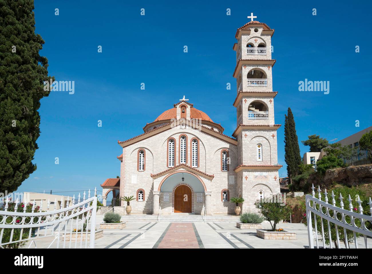Kirche der Himmelfahrt, Kiveri, Argolis, Peloponnes, Griechenland, Naos Koimiseos tis Theotokou Stockfoto