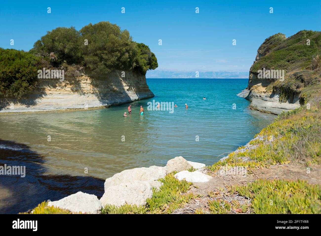 Canal d'Amour, Sidari, Korfu, Griechenland, Kerkyra, Sidarion Stockfoto