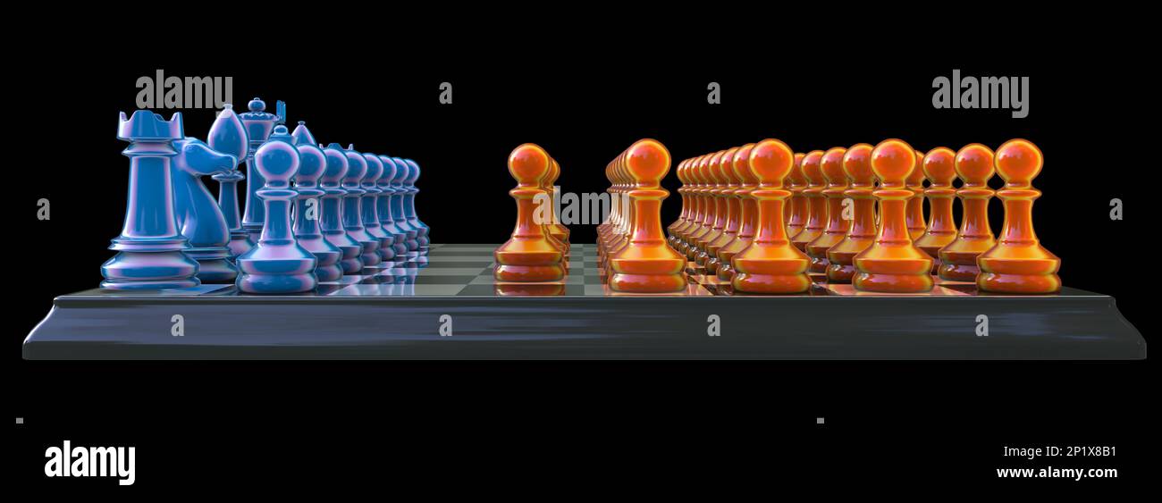 Hordenvariante des Schachs, Illustration Stockfoto