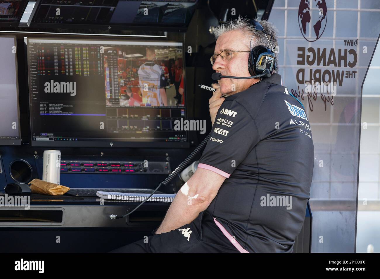 FRY Pat, Chassis Technical Director des Alpine F1 Teams, Portrait während der Formel 1 Gulf Air Bahrain Grand Prix 2023, 1. Runde der FIA Formel 1-Weltmeisterschaft 2023 vom 2. Bis 5. März 2023 auf der Bahrain International Circuit, in Sakhir, Bahrain – Photo Xavi Bonilla/DPPI Stockfoto