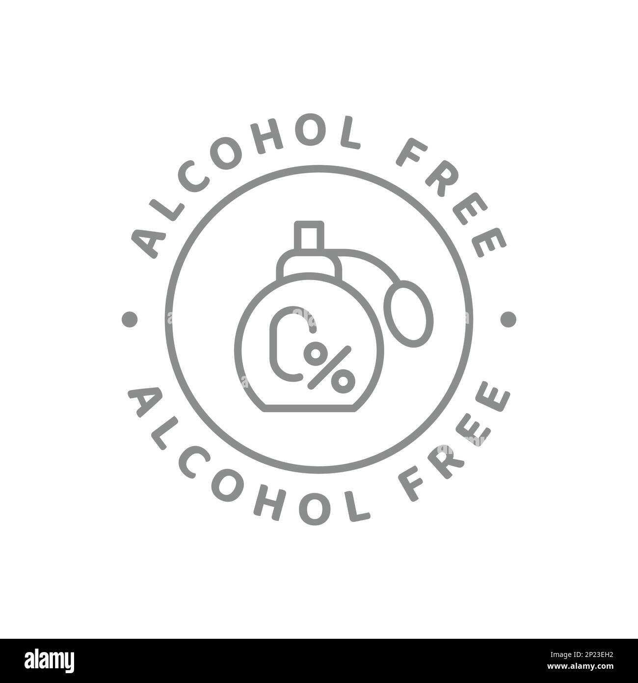 Alkoholfreies Vektorsymbol. Zutaten Etikett Abzeichen, kein Alkohol. Stock Vektor