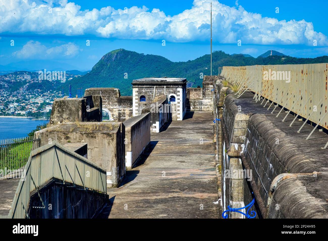 Sao Luiz Fort in Niteroi, Brasilien Stockfoto