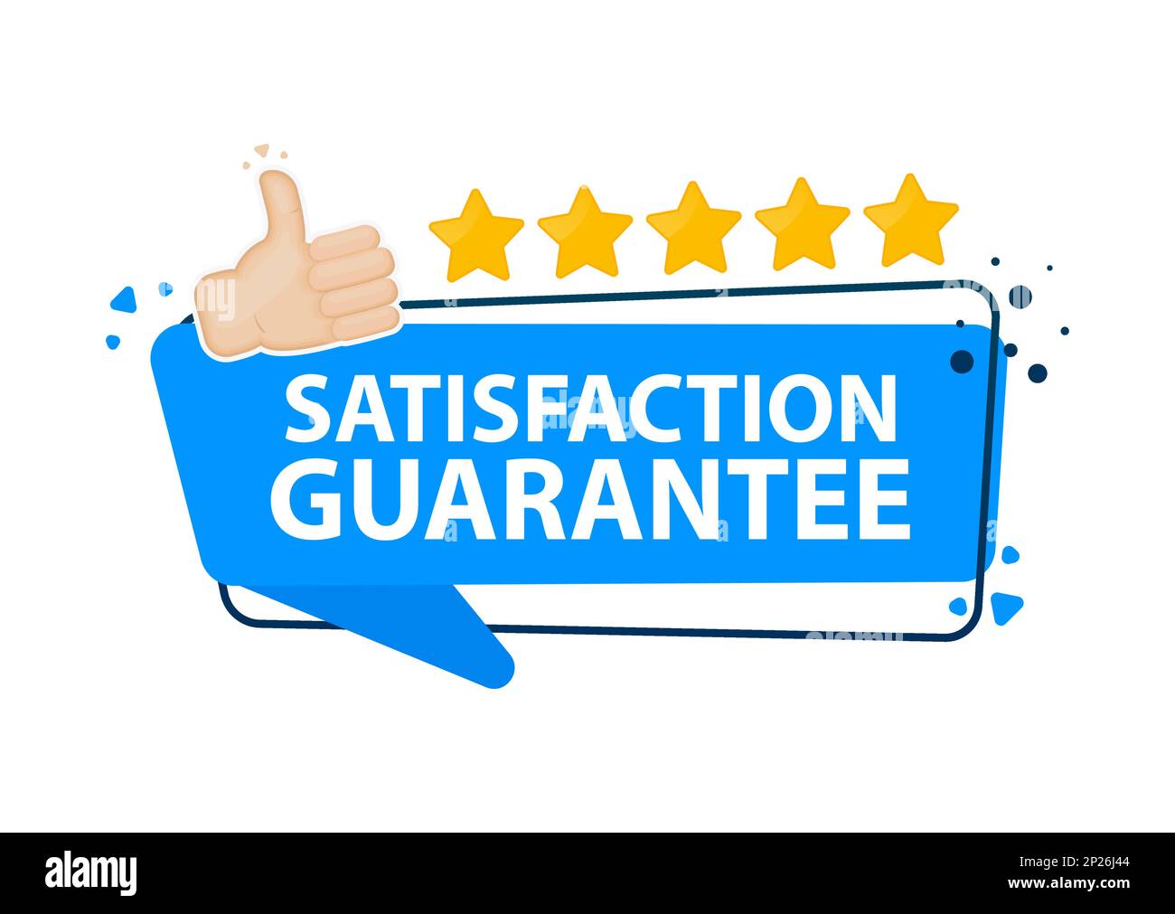 100 %-ige Zufriedenheitsgarantie. Garantieausweis Stock Vektor