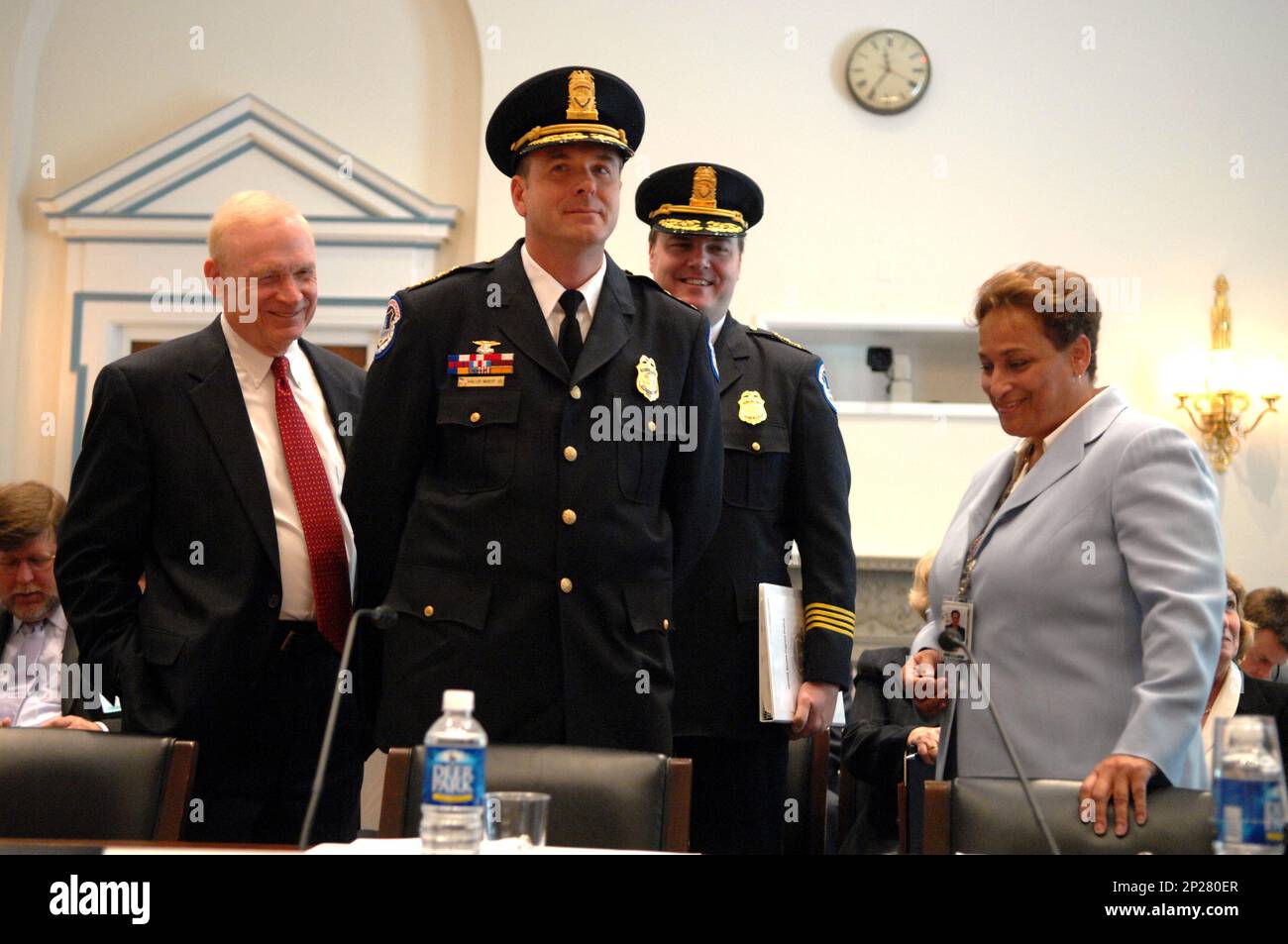 From left, Bill Livingood, House Sergeant at Arms, Phillip Morse, U.S