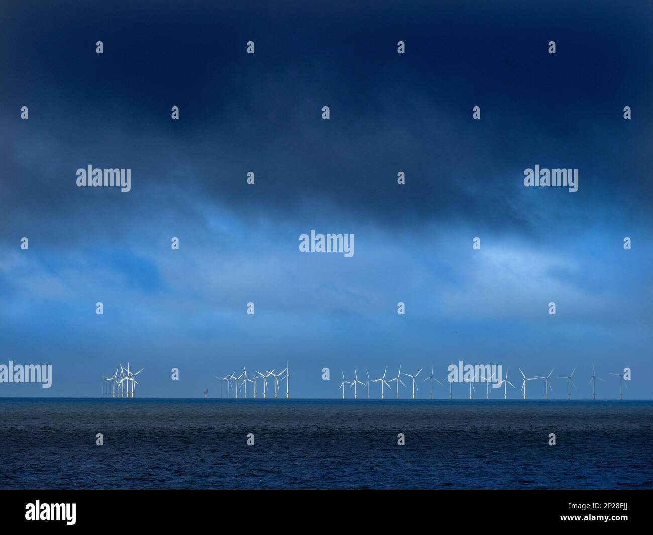 Sherringham Shoal Windfarm Cromer Norfolk Winter Stockfoto
