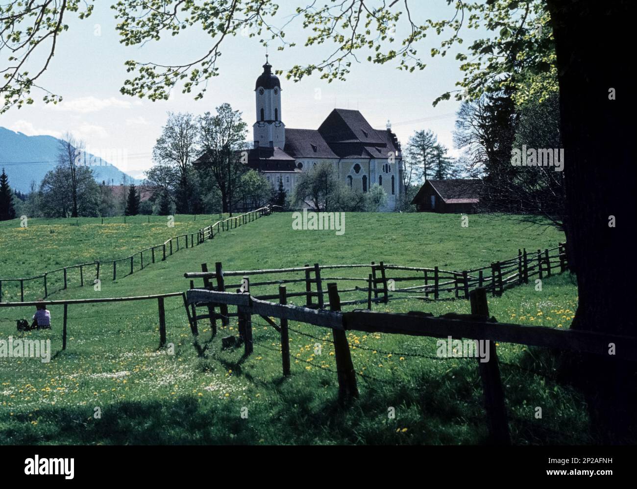 Pilgerkirche Wies, Wieskirche, Steingaden, Weilheim-Schongau, Bayern, Deutschland, um die 1975 Stockfoto