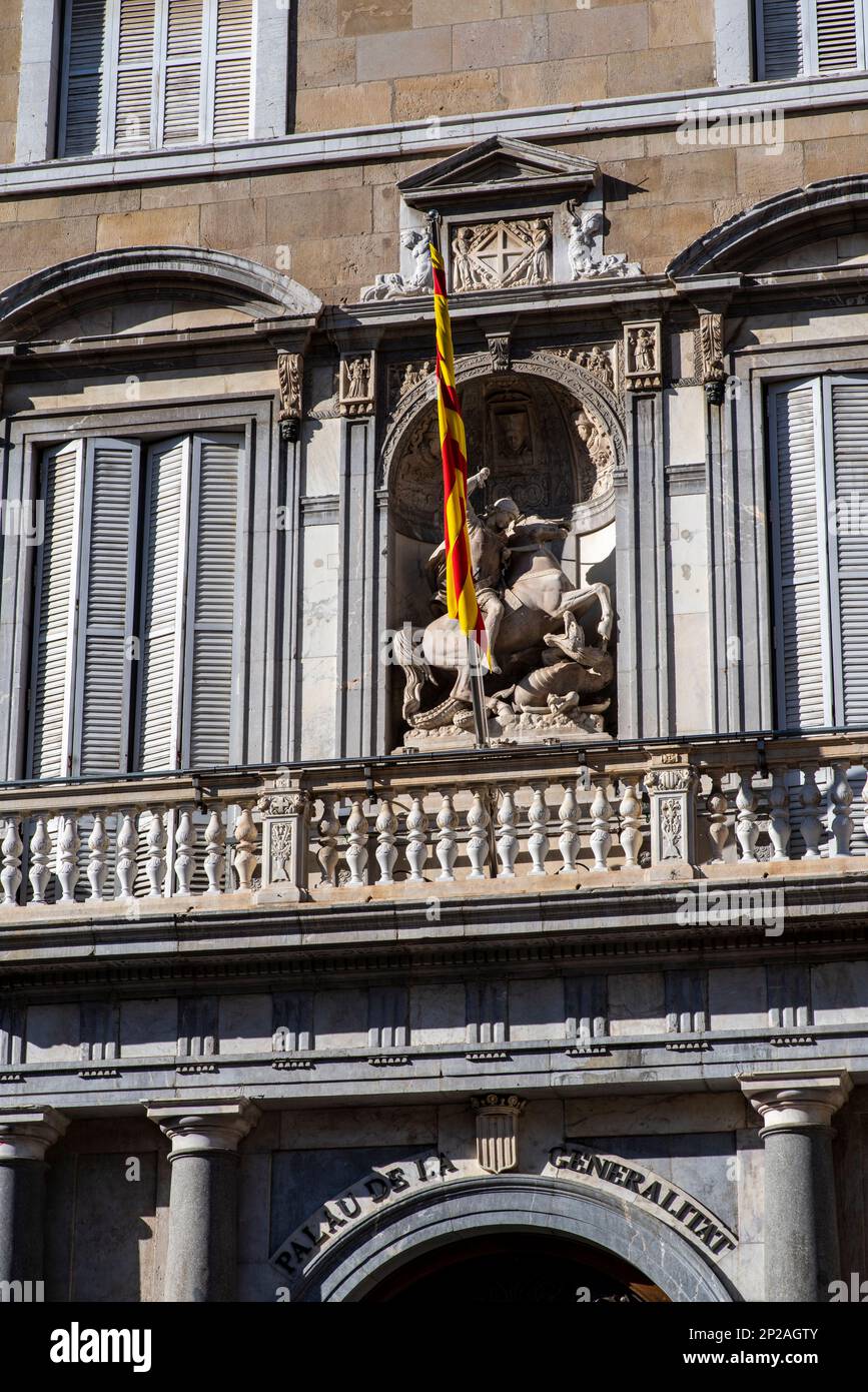 El Palau de la Generalitat, Regierungspalast von Katalonien Stockfoto