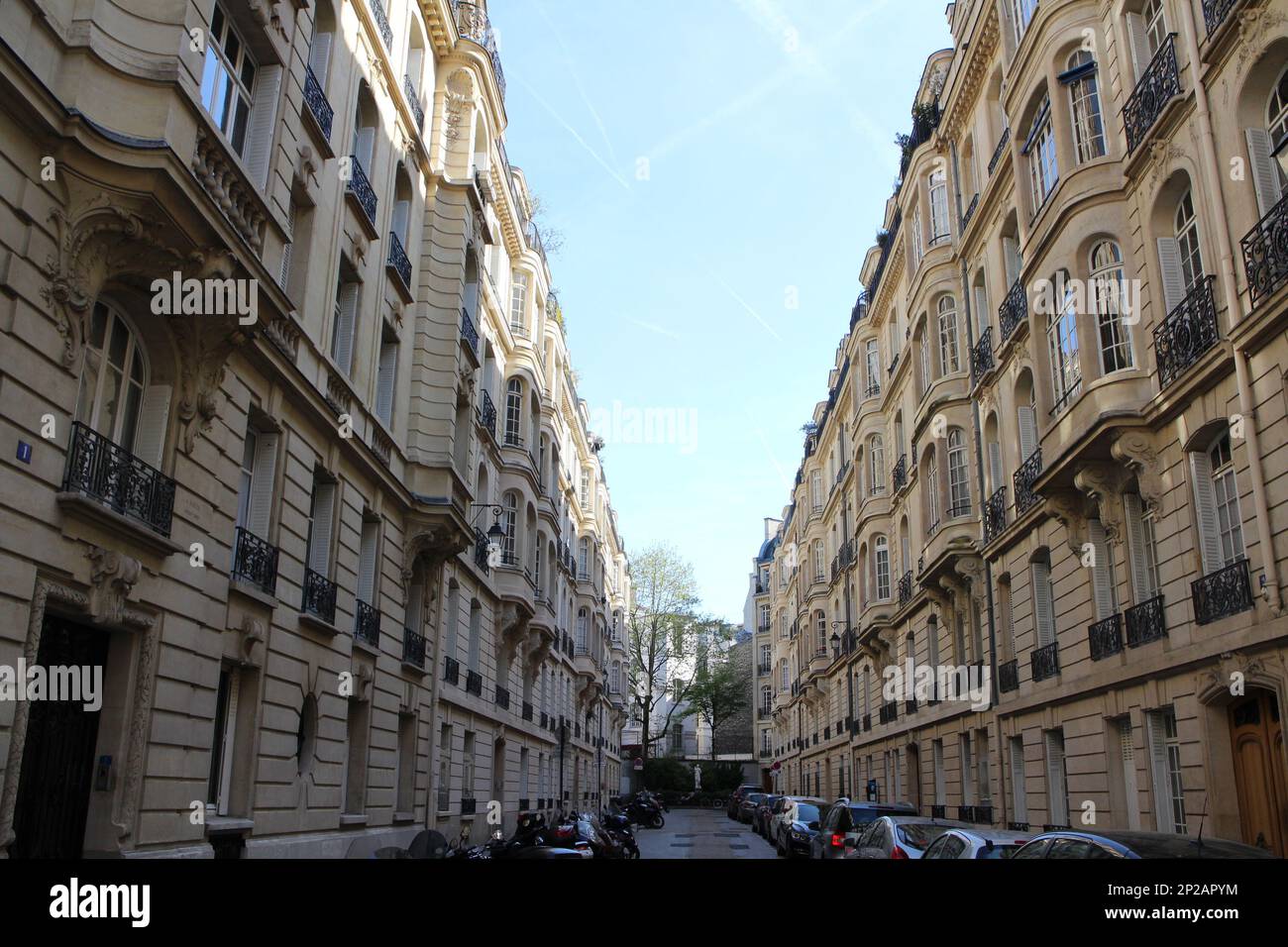 Wohngebiet in Paris, Frankreich Stockfoto