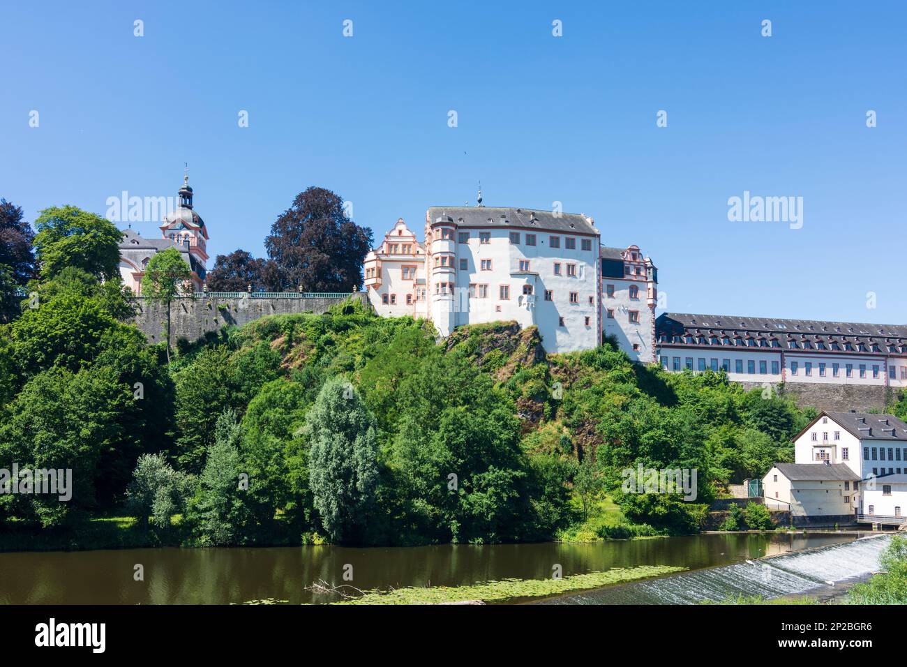 Weilburg: Lahn, Schloss Weilburg in Lahntal, Hessen, Hessen, Deutschland Stockfoto