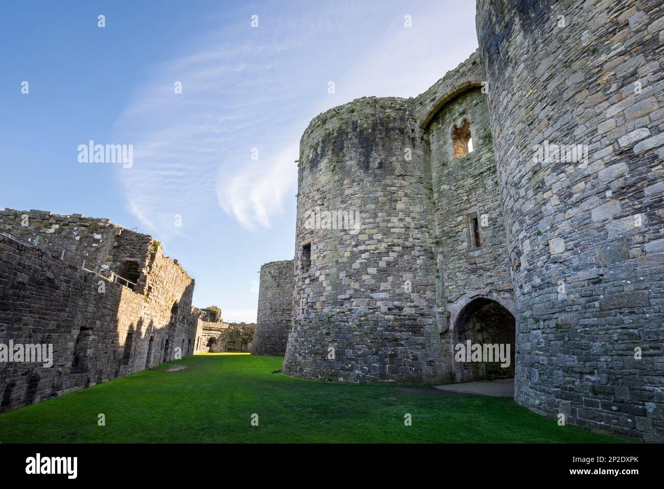 North Gatehouse am Beaumaris Castle, Anglesey, North Wales. Stockfoto
