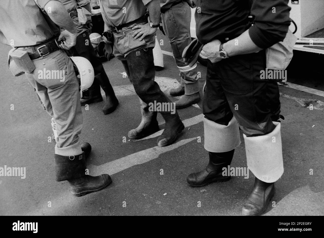 Archive 90ies: G7-Gipfel, Vorbereitung der Ankunft der Staatschefs, Lyon, Frankreich, 1996 Stockfoto