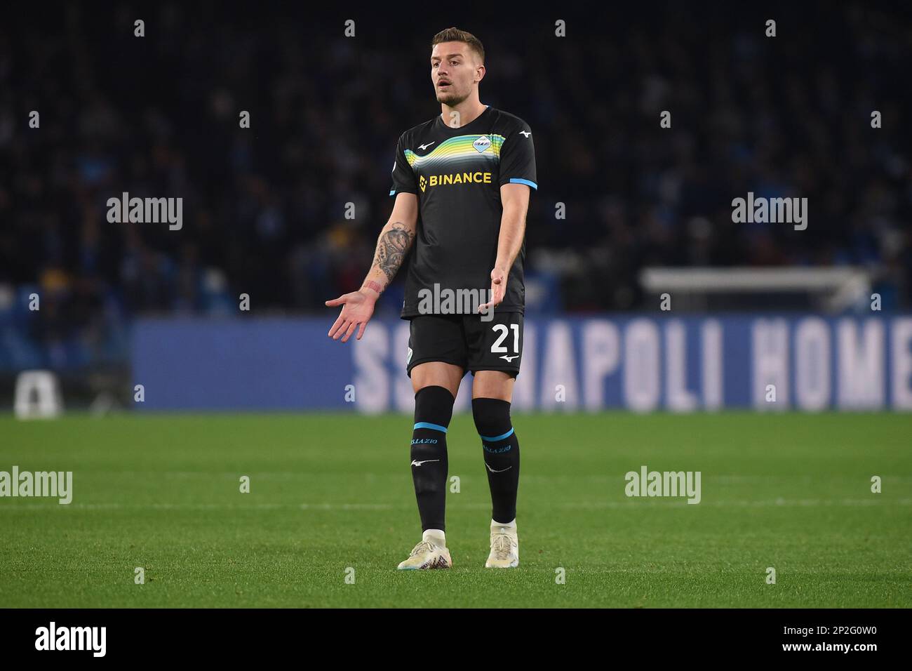 Neapel, Italien. 3. März 2023. Sergej Milinkovic-Savic von SS Lazio während des Spiels Der Serie A zwischen SSC Napoli und SS Lazio im Stadio Diego Armando Maradona Naples Italien am 03. März 2023. Kredit: Franco Romano/Alamy Live News Stockfoto