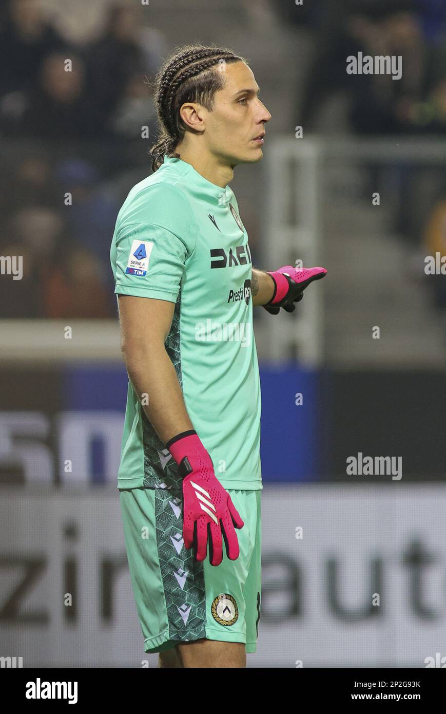 Bergamo, Italien. 04. März 2023. Marco Silvestri vom Udinese FC während des Spiels Atalanta FC gegen Udinese FC, 25° Serie A Tim 2022-23 im Gewiss - Atleti azzurri d'Italia Stadium in Bergamo (BG), Italien, am 04. März 2022. Kredit: Unabhängige Fotoagentur/Alamy Live News Stockfoto