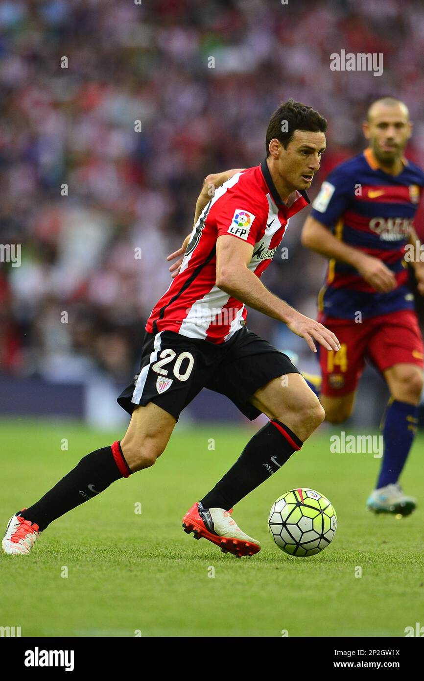 Aug. 24, 2015 - Bilabao, Spain - Athletic Bilbao forward ADURIZ during the match between Athletic de Bilbao vs FC Barcelona at New San Mames Stadium in Bilbao. (Cal Sport Media via AP Images) Stockfoto