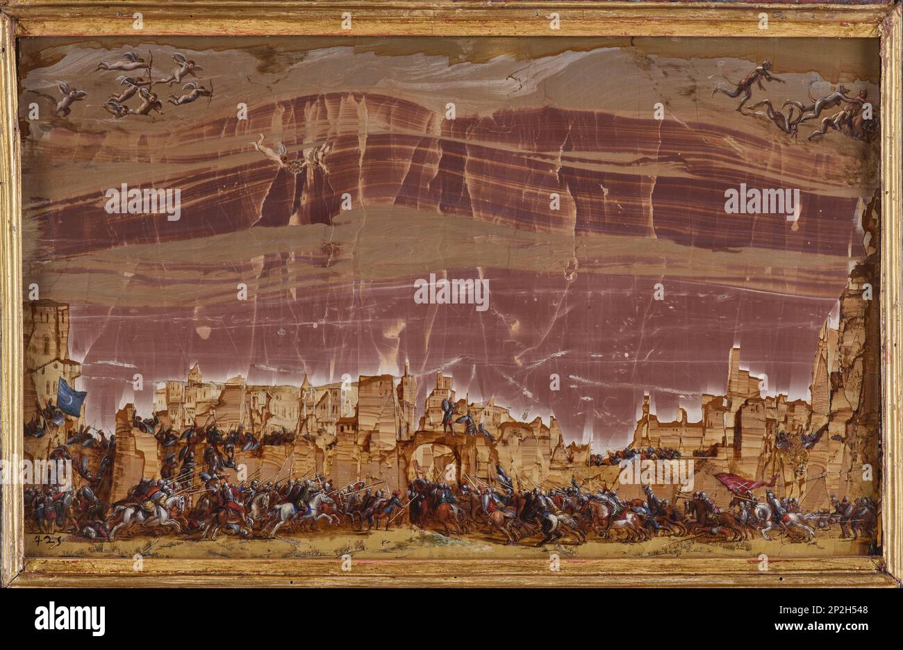 La presa di Gerusalemme, c. 1615-1620. Gefunden in der Sammlung der Galleria Borghese, Rom. Stockfoto
