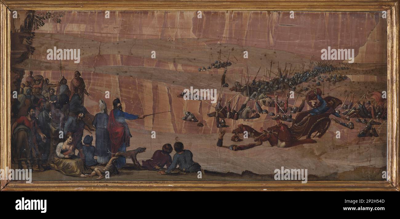 Die israelische Kreuzung des Roten Meeres, c. 1620-1630. Gefunden in der Sammlung der Galleria Borghese, Rom. Stockfoto
