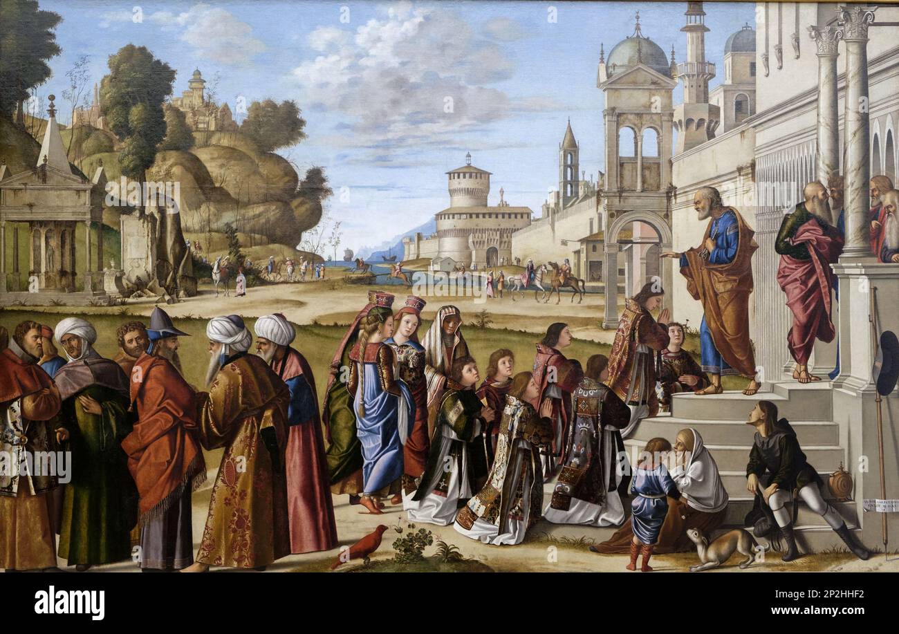 Weihung des Heiligen Stephen als Diakon, 1511. Gefunden in der Sammlung der Staatlichen Museen, Berlin. Stockfoto