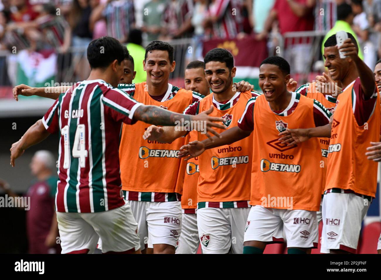 DF Brasilia 03/04/2023 CARIOCA 2023, FLUMINENSES X BANGU FluminenseSpieler German Cano DF Brasilia 03/04/2023 CARIOCA 2023, FLUMINENSES X BANGU FluminenseSpieler German Cano