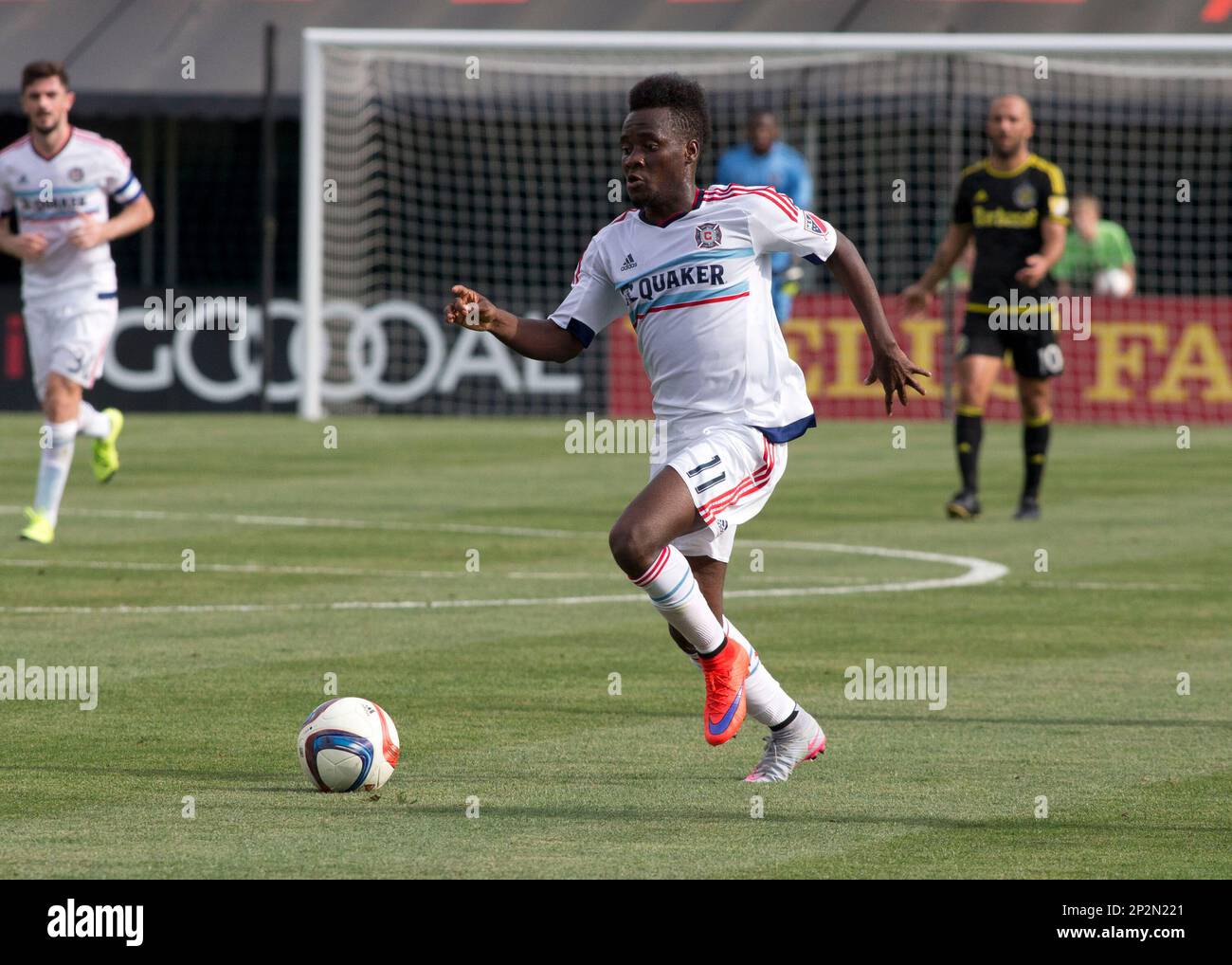 July 19th 2015: David Accam #11 or the Chicago Fire during the first half of the game between the Chicago Fire and the Columbus Crew SC held at MAPFRE Stadium in Columbus, Ohio (Icon Sportswire via AP Images) Stockfoto