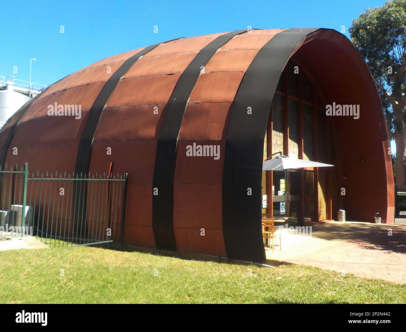 Big Wine Barrel, Griffith, NSW, Australien Stockfoto