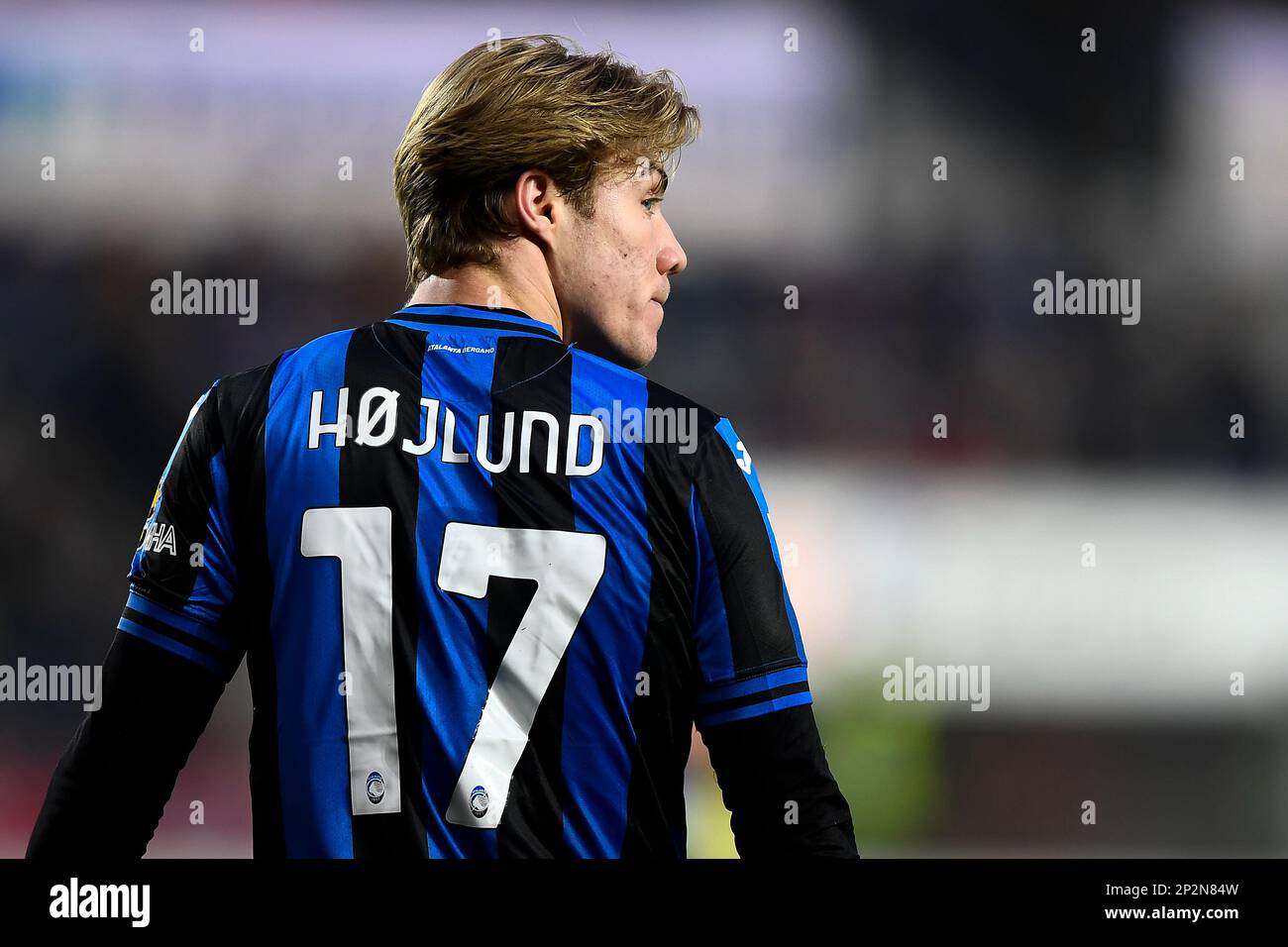 Bergamo, Italien. 04. März 2023 Rasmus Hojlund von Atalanta BC schaut während des Fußballspiels der Serie A zwischen Atalanta BC und Udinese Calcio. Kredit: Nicolò Campo/Alamy Live News Stockfoto