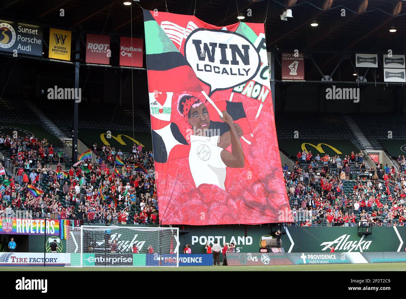 19 June 2015 Portland's supporters group, the Rose City Riveters