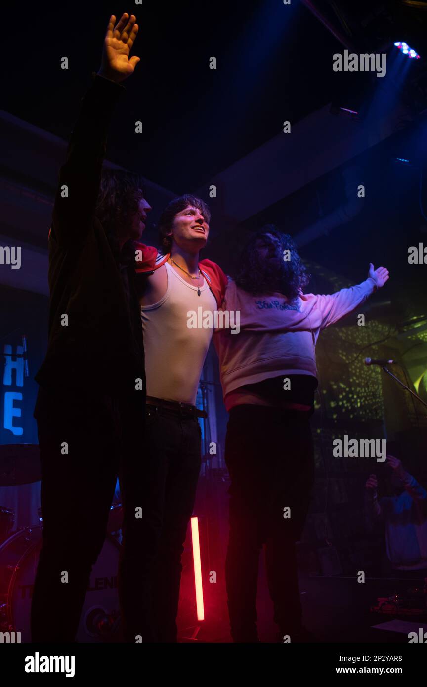 London, Vereinigtes Königreich. 4. März 2023 Trampolene-Schlagzeile eine Show im Rough Trade East, Shoreditch, organisiert von Gorwelion Horizons BBC und Wales Arts Council zur Feier der Wales Week. Cristina Massei/Alamy News Stockfoto