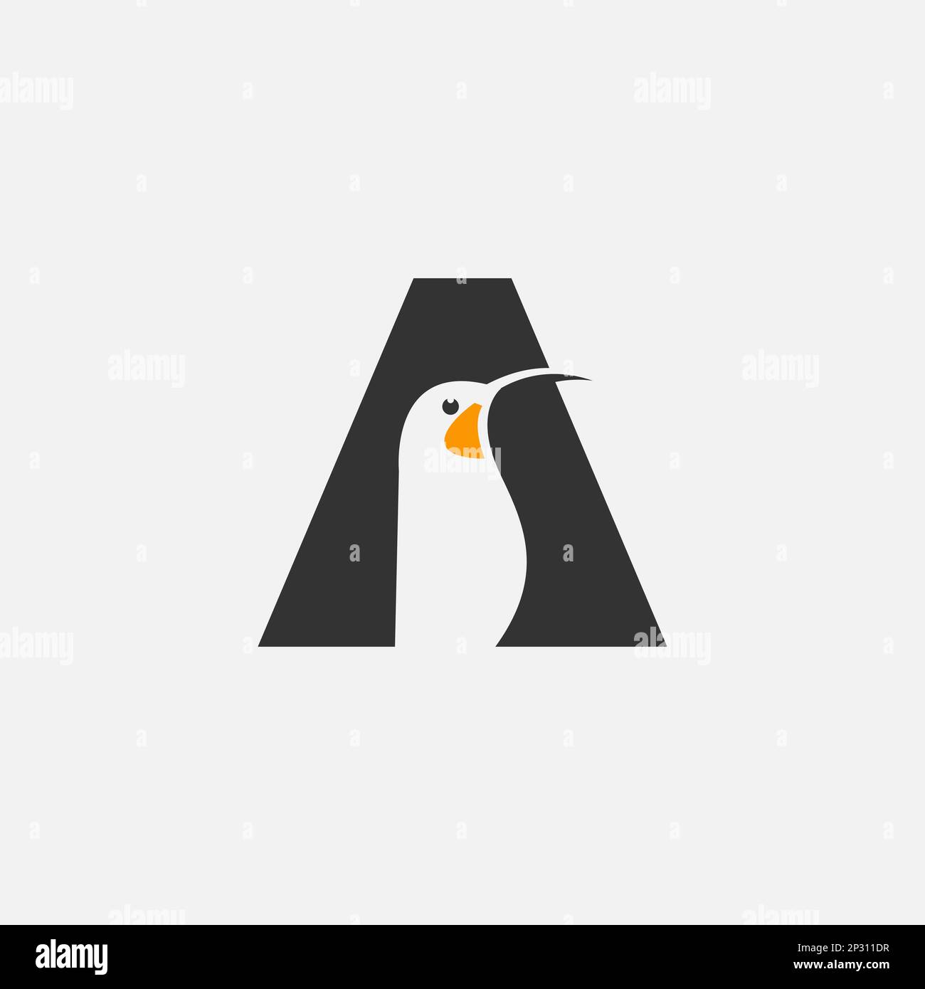 Buchstabe Ein Logo in Kombination mit Vogel, Eine letzte Vogel-Logo-Vorlage für jeden Zweck.EPS 10 Stock Vektor