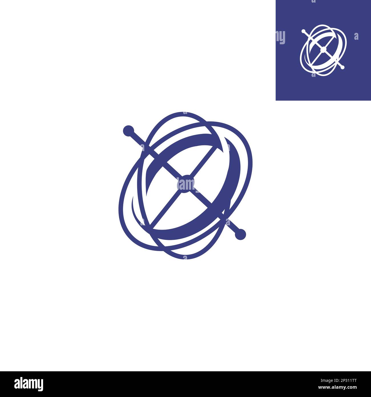 Gyroskop Tool Flat Style Design. Editierbar EPS10 Stock Vektor